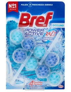 Bref Wc Power Activ - 2 Tavolette Wc Deodoranti 4 Funzioni Da 50g - Oceano
